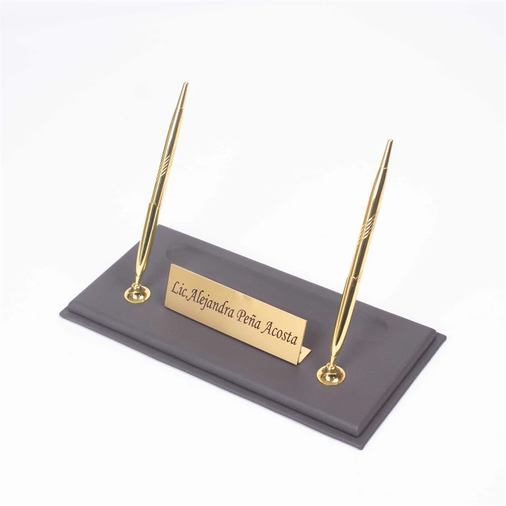 Grey Кожаный Pen Set Base - Цвет: Grey
