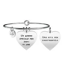 

KIDULT-316L STAINLESS STEEL BRACELET WITH HEART PENDANT WITH WRITTEN "A SPECIAL DAY..."-COD 731097 -LOVE