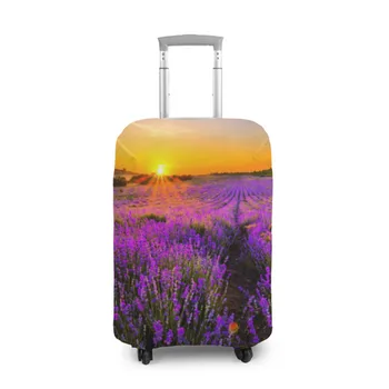 

Suitcase cover 3D lavender field