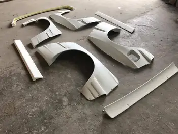 

EGETUNING Fiber Glass FRP kit Fit For 1984-1991 E30 Coupe GP PD Style Body Kit Front Lip Diffuser Over Fender Flares Spoiler