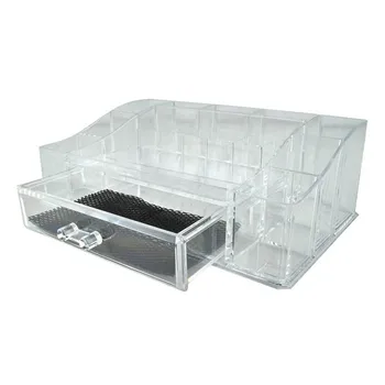 

Cosmetic organizer 16 1 transparent drawer compartments Make Up Red Cream