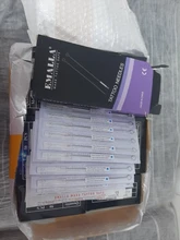 EMALLA-agujas de tatuaje profesionales, tamaño de 0,30mm, 3RL, 5RL, 7RL, 9RL, 11RL, 13RL, 14RL, surtido estéril, desechables, 50 Uds.