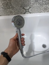 Cabezal de ducha de doble cara, regadera de doble función, ahorro de agua, redondo, ABS, cromado, de mano de alta presión