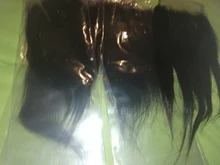 Extensiones de pelo peruano con malla, accesorio capilar liso de 2x6 con cierre de encaje y nudos blanqueados, Color Natural Remy