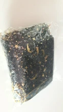 Bolsa de gasa de 50 Uds., bolsas negras de estrellas y luna de 9*12cm, paquete de organza de diseño especial, regalo de boda bronceado, paquete de joyería de dulces