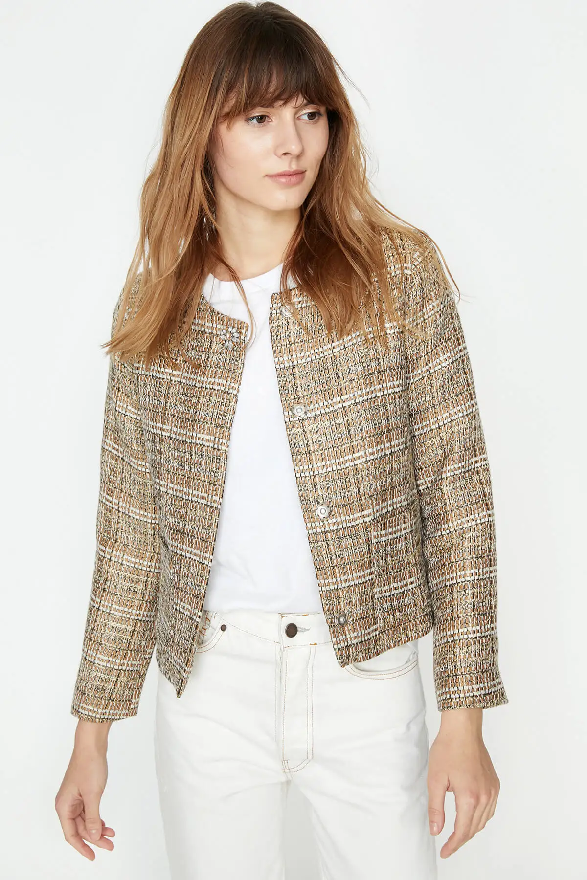 Coton Женская куртка Ecru 9KAK52680UW