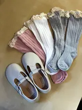 High-Socks Lace Stuff Baby Girls Princess Cotton Cheap Childrens Knee with Kid Leg-Warmers