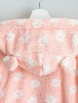 

Hooded Plush Dressing Gown