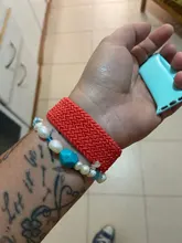 Correa trenzada Solo para Apple Watch, banda de 44mm, 40mm, 38mm, 42mm, pulsera de tela elástica de nailon serie iWatch 3 4 5 Se 6