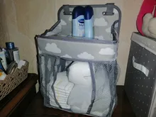 Organizador de almacenamiento de cama para bebé recién nacido, bolsa de almacenamiento colgante, organizador de Caddy para ropa de cama esencial para bebé, bolsa de almacenamiento de pañales