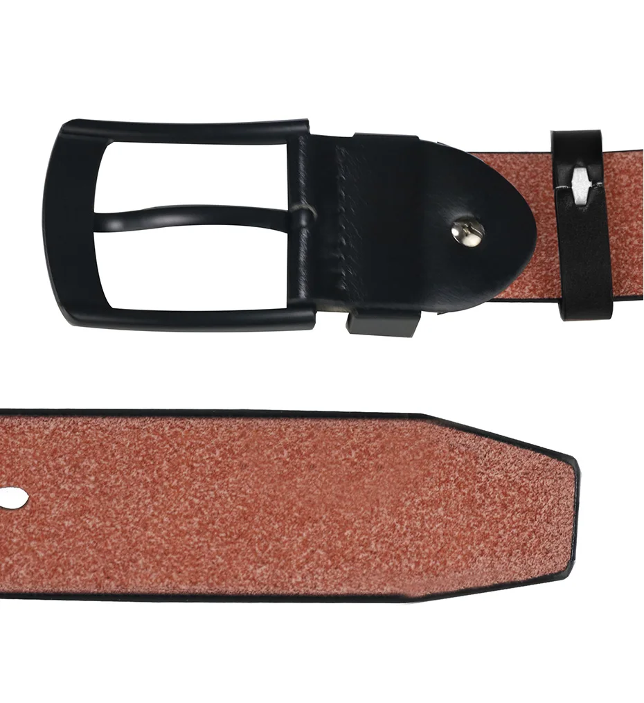 Maikun Men's Vintage Casual Belt Black Pin Buckle Student Versatile PU Leather Wide Belt genuine leather belt