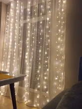 Curtain-Light Garland Fairy Wedding Home-Decor Christmas Outdoor New-Year 3X3M Usb Led