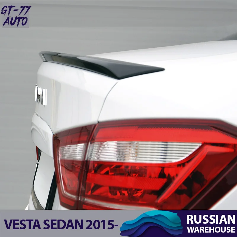 Спойлер на крышку багажника дляLada Vesta Sedan-saber внешний материал ABS пластик Стайлинг тюнинг pad
