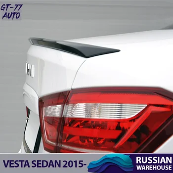 

Spoiler on trunk lid case for Lada Vesta Sedan 2015- saber exterior material ABS plastic styling tuning pad