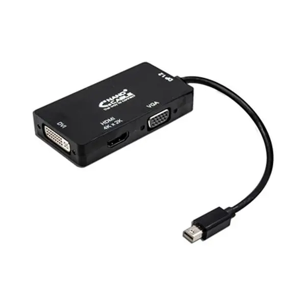 Адаптер Mini DisplayPort для VGA/DVI/HDMI 3 en 1 NANOCABLE 10.16.3302-BK черный