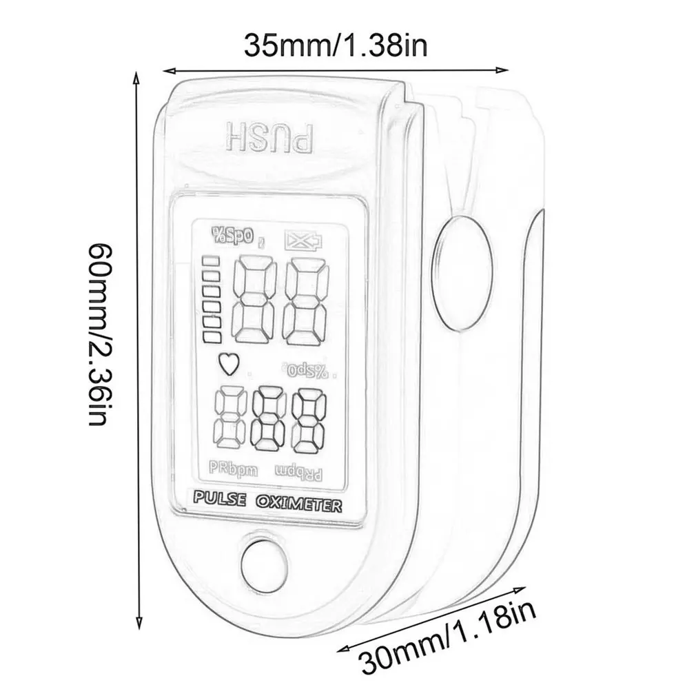 Portable Finger Oximeter SpO2 PR Oxymeter OLED Fingertip Pulse Oximeters Blood Oxygen Saturation Meter Heart Rate Monitor