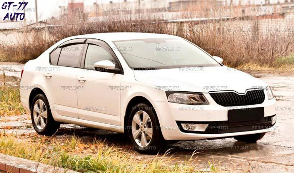 Накладки на передние фары для Skoda Octavia A7 2013- реснички 1 комплект/2 шт внешний материал ABS пластик Стайлинг