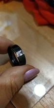 Carofeez-Anillo de piedras de imitación tipo circón para hombre y mujer, joyería negra, accesorios para amantes