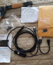 KERUI-Mini cámara endoscópica USB con adaptador tipo C, Cable Flexible, cámara de inspección por boroscopio serpiente para teléfono inteligente Android y PC