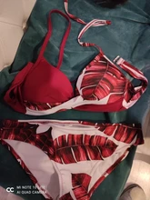 Swimwear Women Swimsuits Bikinis-Set Bathing-Suit Biquini Beach-Wear Leaf-Print Riseado