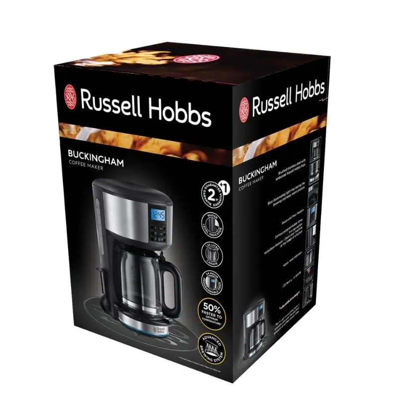 Cafetera digital con jarra de cristal capacidad de 1,25 l Russell Hobbs 20680-56 Buckingham 