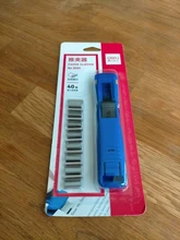 Mini cortadora de papel de Metal, recargas de Clip azul, carpeta de gran capacidad, encuadernación para oficina y escuela, máquina de papel, suministros sin papel, Clip S7T5