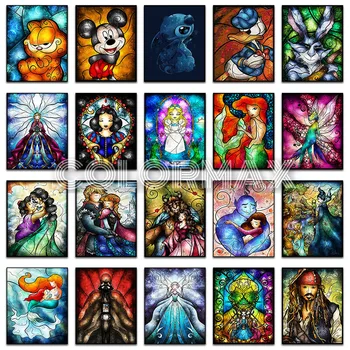 

5D DiY Diamond painting Cartoon Mickey Star wars cat Mermaid Full Square Diamond painting Cross stitch Full Round Diamond mosaic