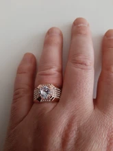 FDLK-anillo lujoso de oro rosa para hombre, piedra Natural de cristal, regalo de aniversario para novio, banda de boda de compromiso para banquete