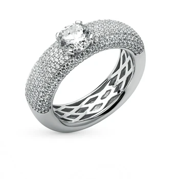 

Silver ring with cubic zirconia sunlight sample 925