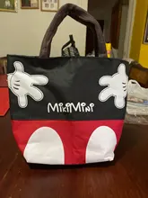 Lindo Disney de tendencia de moda bolsos de Mickey Mouse casual pequeño bolso mickey Minnie Portátil Bolsa de lona esposas bolsa de almuerzo bolsa de caja