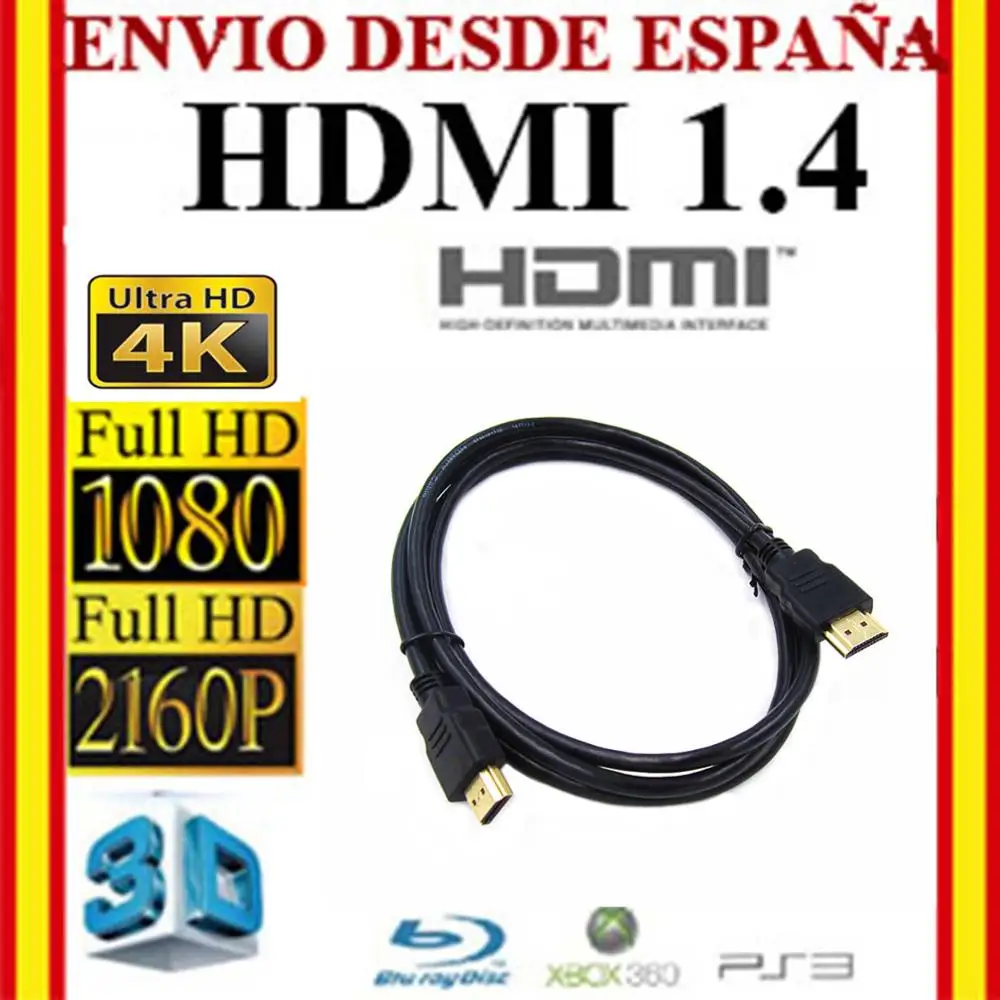 Câble Hdmi V 1.4 Xbox 360 3d Tv, Etc., 1.5 M 1.5 M Ps4 Xbox Full Hd Led
