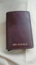 Zovyvol letras en láser cartera 2021 nueva aleación de aluminio Rfid Anti-robo de la Pu de los hombres de cuero Cartera de titular de la tarjeta de Banco tarjeta billetera