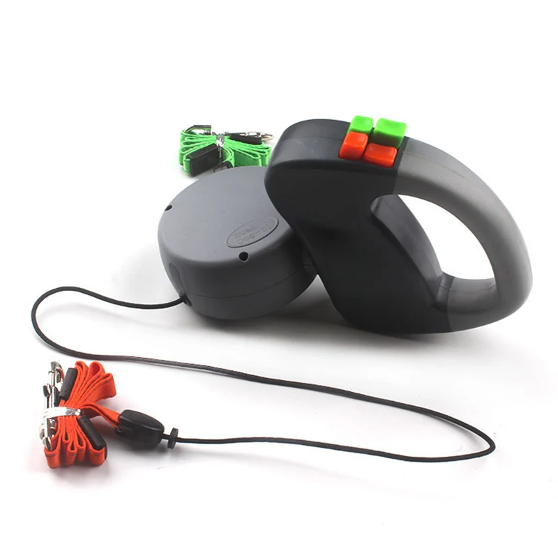 Automatic Retractable Reflective Double-Ended Traction Rope One plus Two Dogs Chain Two Dog Leash Pet Supplies Puppy Patrol Rope