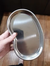 Bandeja de acero inoxidable para tatuaje, placa de flexión de desinfección quirúrgica para cejas, labios, tatuaje, herramientas de esterilización, tamaño S