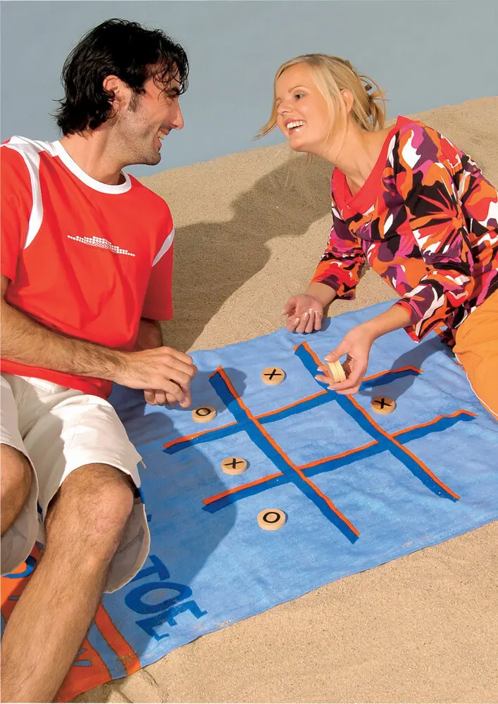 

Nectar Tic-Tac-Toe Beach Towel, Sea Towel, Ultra Absorbent, Quick-Dry, 150x75cm, Custom Backpack
