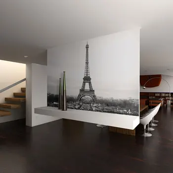 

Wall mural-Paris: Photo black and white-200x154 cm