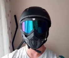 Máscara de esquí para hombre y mujer, gafas de seguridad con filtro para la boca a prueba de viento y de Motocross