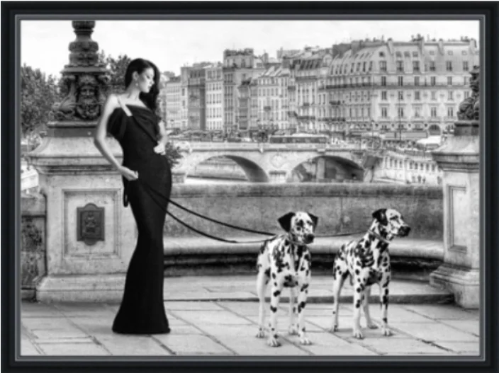 Картина в раме 50х70 см Julian Lauren - Walking in Paris | Дом и сад