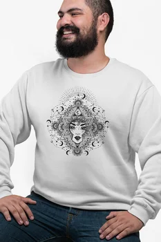 

Angemiel Wear Moon Pattern Hole Facing White Men 'S Sweatshirt