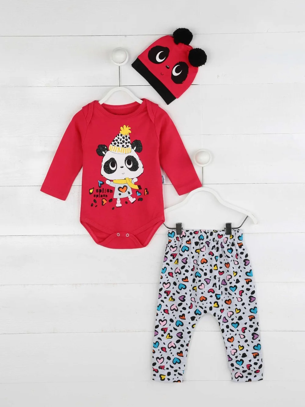 082-14736-022 Fuşya Kız Bebek 3 lü Takım (1)