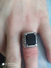 Anillo de boda de oro antiguo para hombre, de resina negra, cuadrada, Vintage, de viento chino, joyería india, accesorios para hombre, regalo