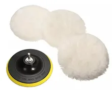Kit de almohadillas de pulido Universal para coche, máquina de lana suave de 3/4 pulgadas, pulidor de cera, Discos de pulido para el cuerpo del coche, accesorios de productos de limpieza, 5 uds.