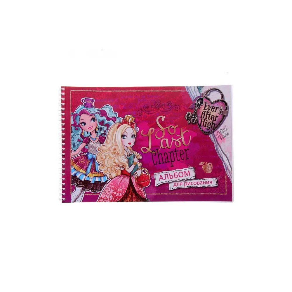 RED Альбом для рисования Ever After High на пружине 40 листов - Цвет: RED