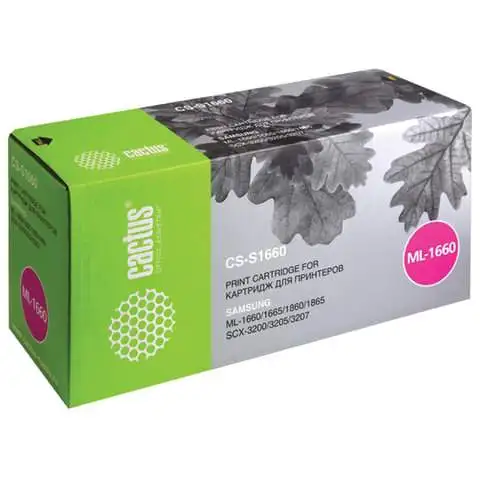 Картридж лазерный CACTUS (CS-S1660) для SAMSUNG ML-1660/1665 ресурс 1500 стр. CS-S1660S (арт. 361781) |