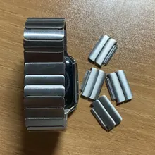 Correa de lujo para Apple watch, banda de 44mm y 40mm para iWatch de 38mm y 42mm, pulsera de reloj de acero inoxidable para Apple watch 5 6 se 3 4