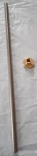 Lead-Screw Trapezoidal-Rod Thread 3d-Printer Brass Lead1mm 8mm T8 CNC with Nut THSL-300-8D