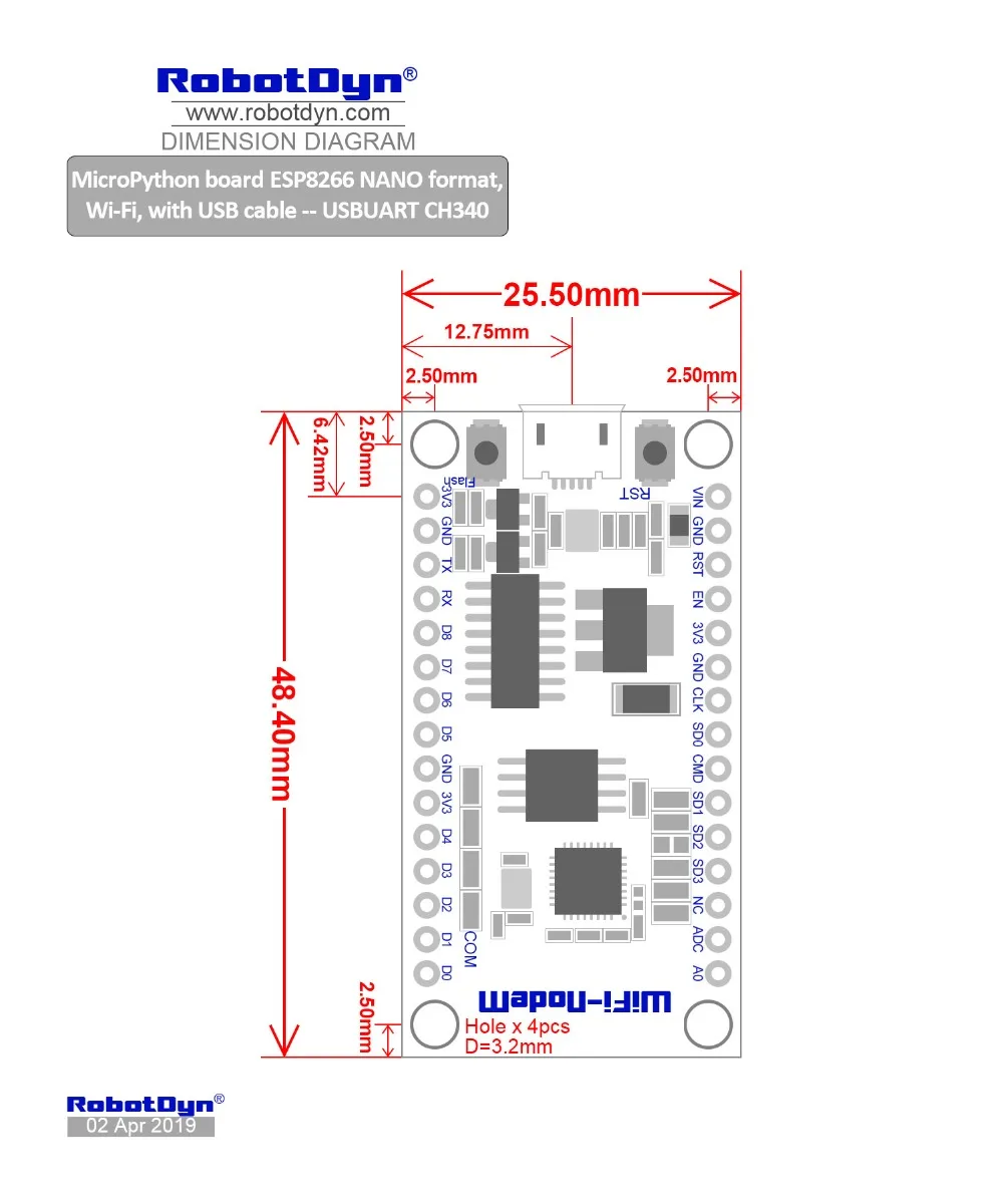 DIM==GR-00000356==MP-ESP8266NANO==USBUART-CH340