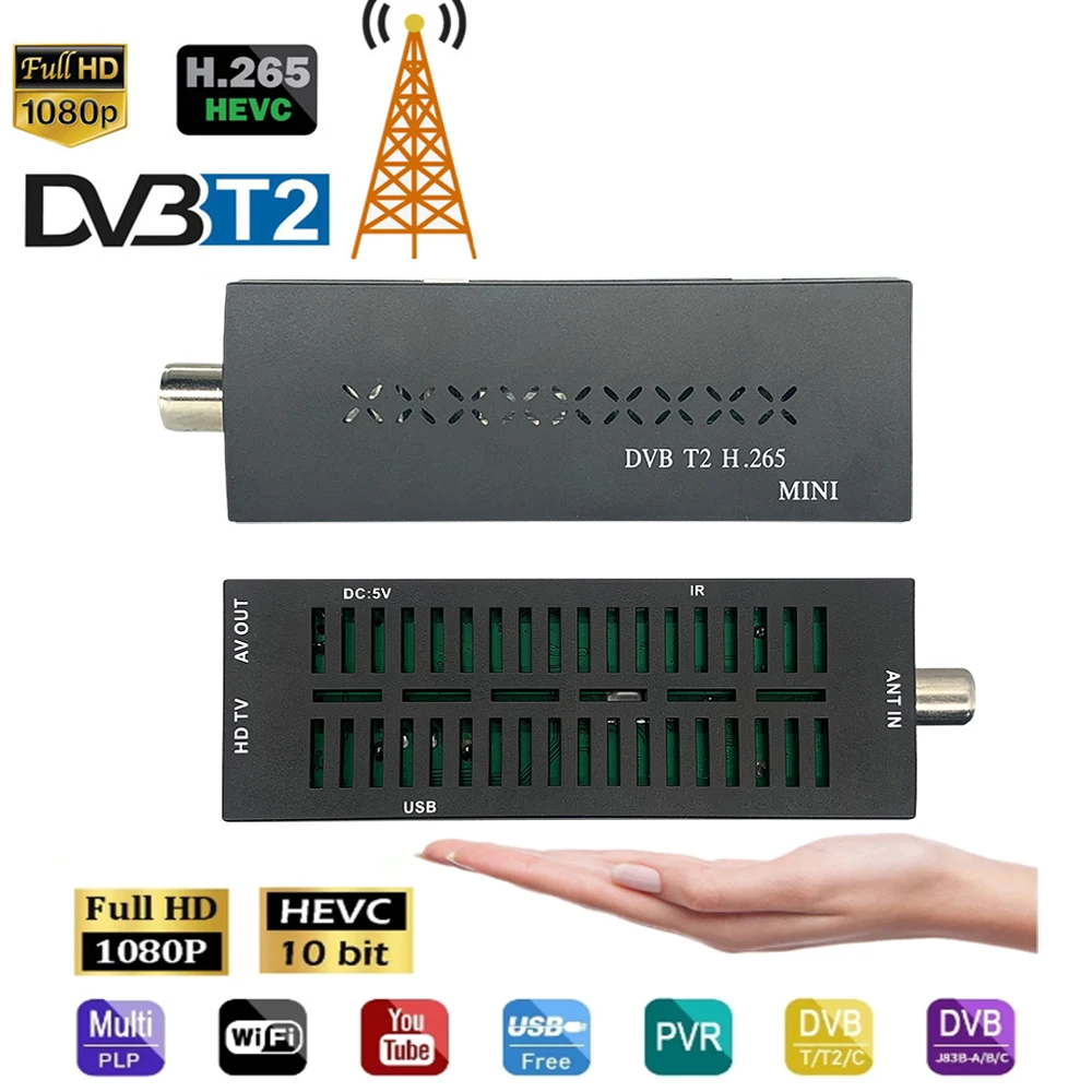 Haohsat DVB T2 итальянский ТВ-тюнер T2mini цифровой декодер Русский Итальянский