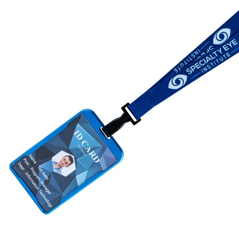 

Any quantity full color premium lanyards with aluminim badge holder and plastic hook