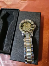 Winner-Reloj de pulsera para hombre, transparente, brillante, movimiento de engranaje, masculino